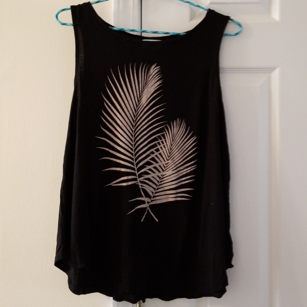 Old Navy Black Tank Top with Metallic Design